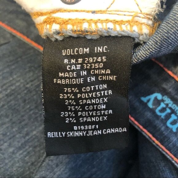 NWOT Volcom  Skinny Jean Regular Wash Boot Cut Ladies 7 - Picture 5 of 10